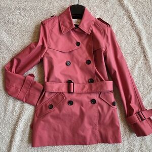 Coach Vintage Women's Pink Double-Breasted Trench Coat XS